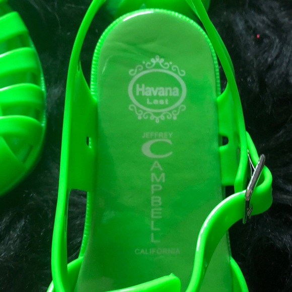 Jeffrey Campbell Havana Last Lime Green Jellies - Picture 8 of 8